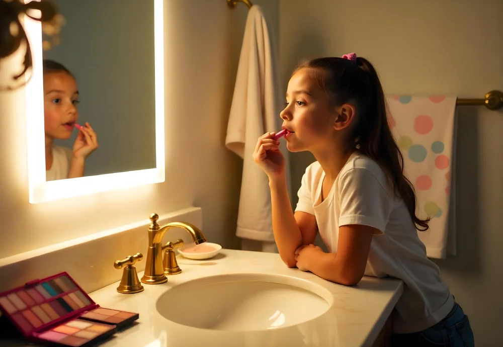 makeup lighted vanity mirror